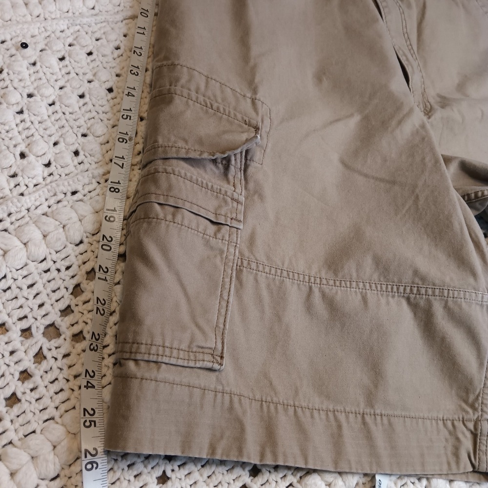 Levi Strauss Mens 40 White Tab Cargo Shorts Khaki Snap 3D Pockets Outdoor Heavy - Picture 16 of 16